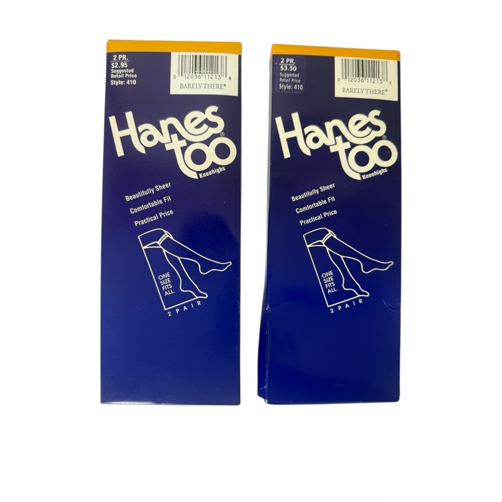Hanes Too 2 Pair Sheer Knee Highs Per Box Barely There One Size Fits All 2 Boxes